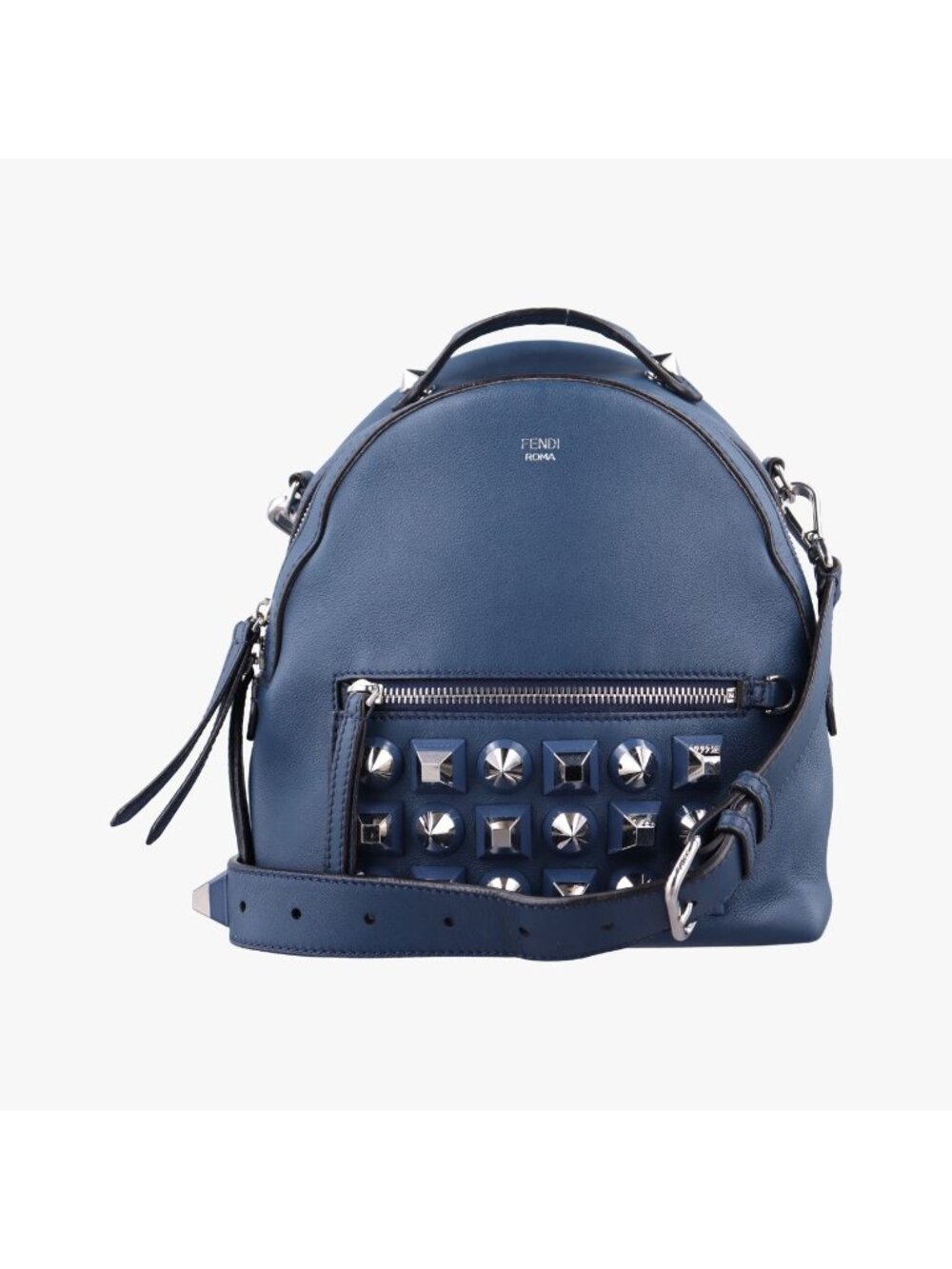 Fendi Studs by the Way Blue Leather